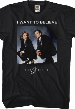 Scully and Mulder Want to Believe X-Files T-Shirt
