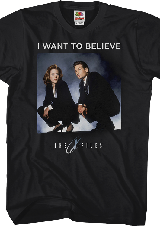Scully and Mulder Want to Believe X-Files T-Shirt - main product image