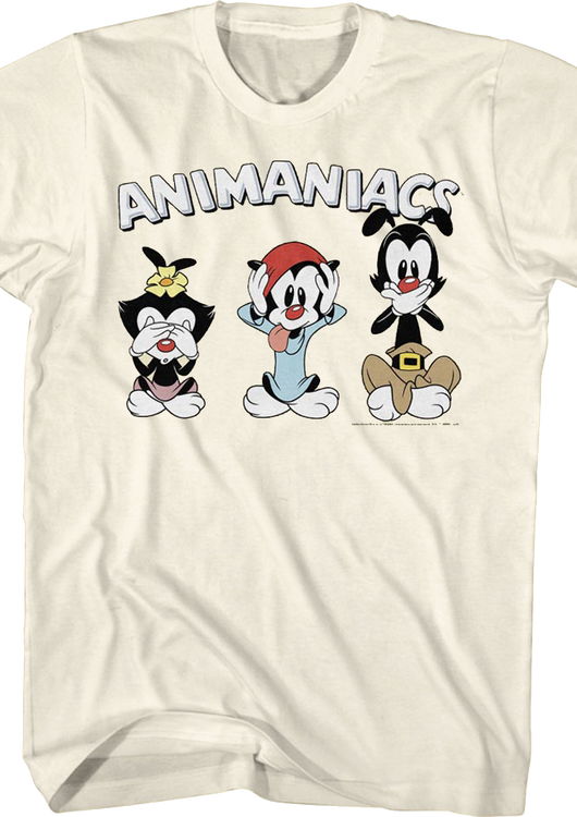 See No Evil Hear No Evil Speak No Evil Animaniacs T-Shirt - main product image