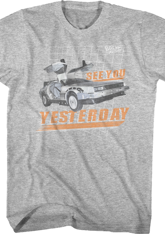 See You Yesterday Back To The Future T-Shirt - main product image