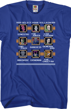 Select Your Villain Justice League T-Shirt