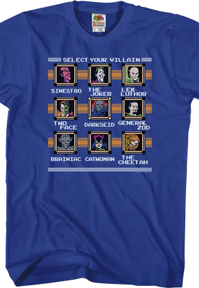 Select Your Villain Justice League T-Shirt