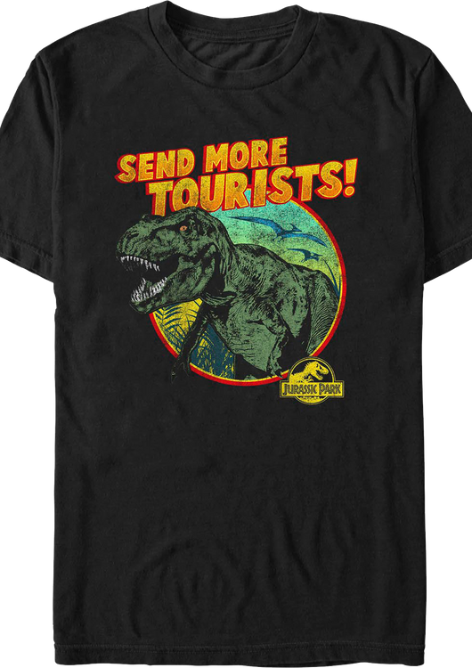 Send More Tourists Jurassic Park T-Shirt - main product image