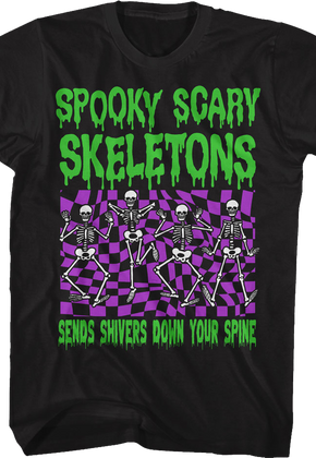 Sends Shivers Down Your Spine Spooky Scary Skeletons T-Shirt