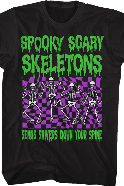 Sends Shivers Down Your Spine Spooky Scary Skeletons T-Shirtmain product image