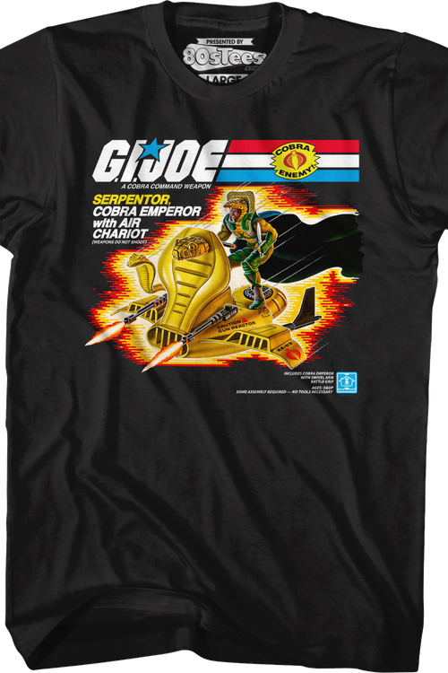 Serpentor Air Chariot Box Art GI Joe T-Shirtmain product image
