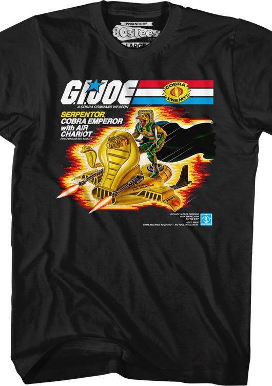 Serpentor Air Chariot Box Art GI Joe T-Shirt - main product image