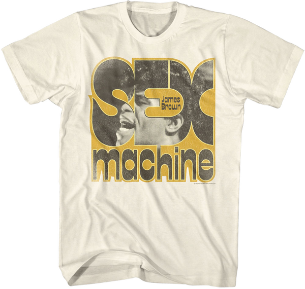 James Brown 'Holding Mic' (Noir) T-Shirt - NOUVEAU ET OFFICIEL