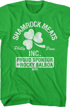 Shamrock Meats Proud Sponsor Of Rocky T-Shirt