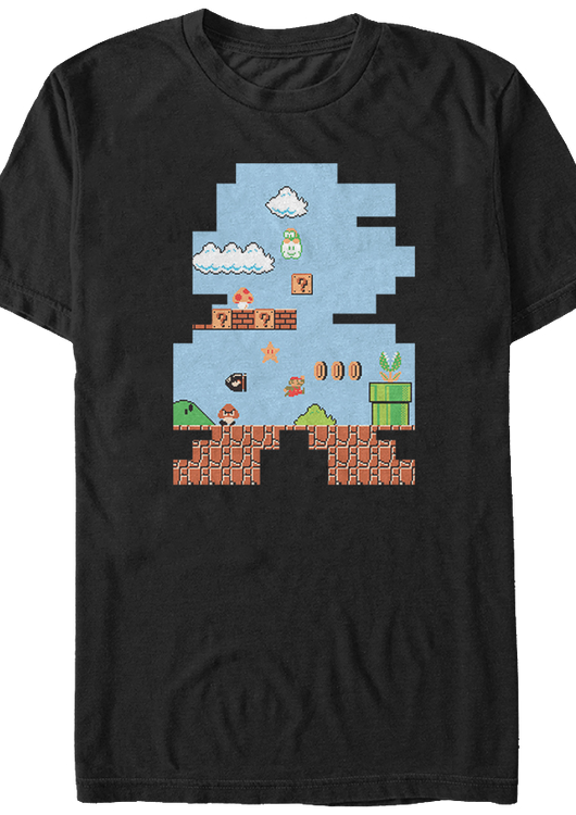Shape of Super Mario T-Shirt - main product image