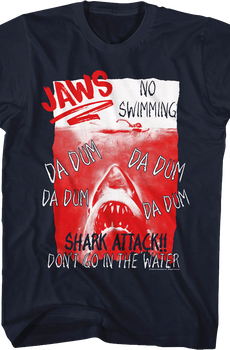 Shark Attack Poster Jaws T-Shirt