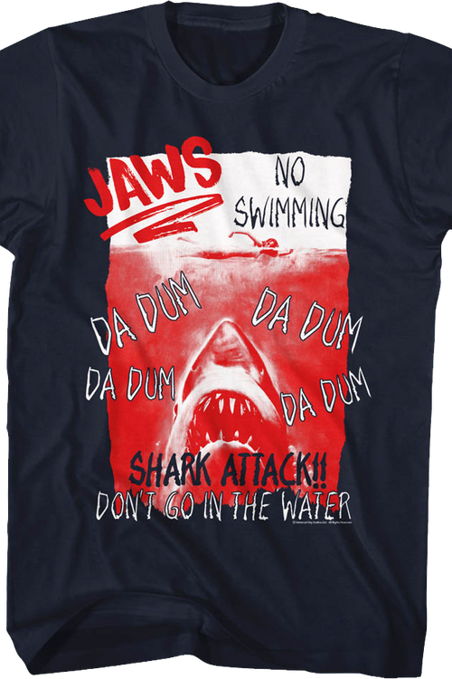 Shark Attack Poster Jaws T-Shirt - main product image