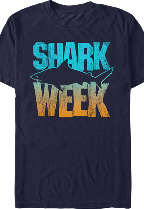 Shark Outline Shark Week T-Shirt