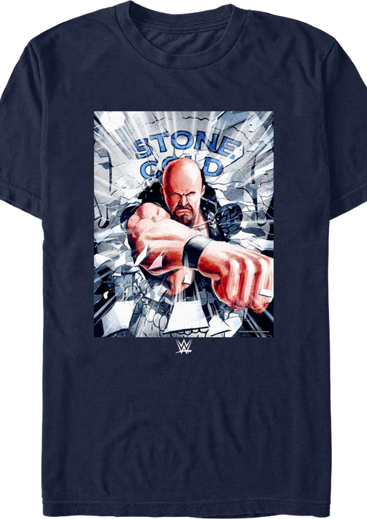 Shattered Glass Stone Cold Steve Austin T-Shirt - main product image
