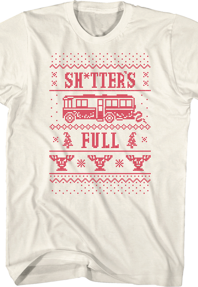 Shitter's Full Faux Ugly Sweater Christmas Vacation T-Shirt