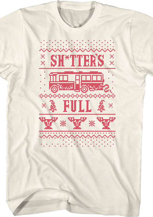 Shitter's Full Faux Ugly Sweater Christmas Vacation T-Shirt - main product image