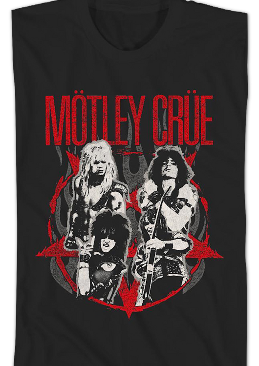 Shout At The Devil Flames Motley Crue T-Shirt - main product image