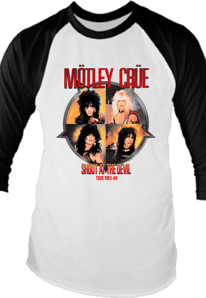 Shout At The Devil Motley Crue Raglan Baseball Shirt