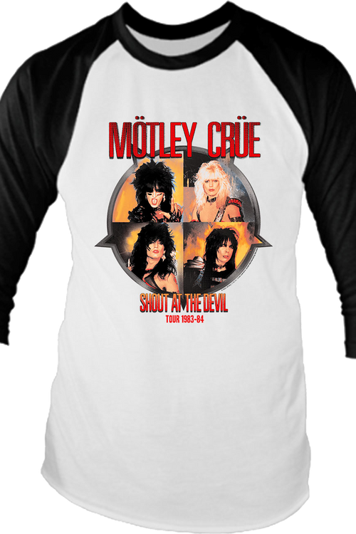 Shout At The Devil Motley Crue Raglan Baseball Shirt - main product image
