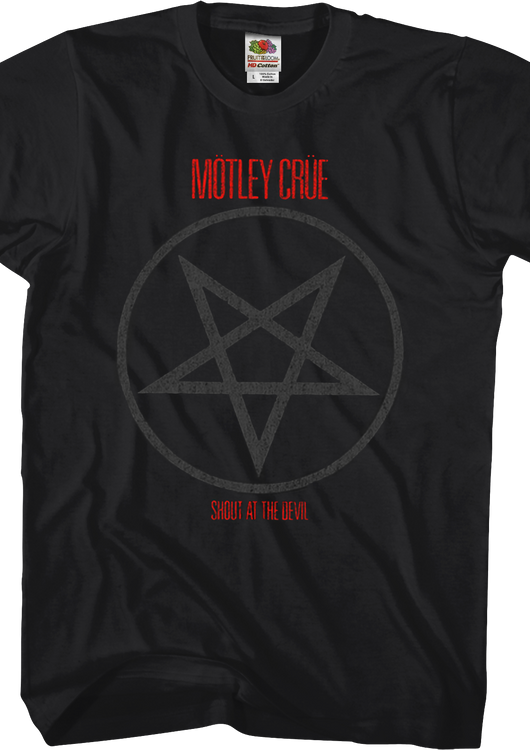 Shout At The Devil Pentagram Motley Crue T-Shirt - main product image