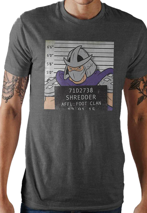 Shredder Mug Shot Teenage Mutant Ninja Turtles T-Shirt