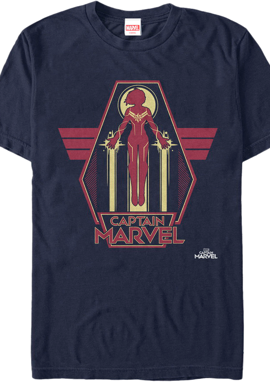 Silhouette Captain Marvel T-Shirt - main product image