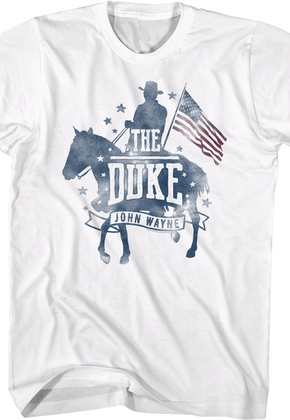 Silhouette & Flag John Wayne T-Shirt