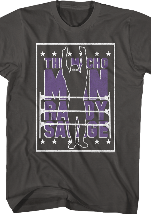Silhouette Macho Man Randy Savage T-Shirt - main product image