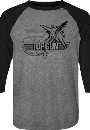 Simple Flyby Top Gun Raglan Baseball Shirt