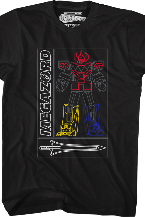 Simple Megazord Mighty Morphin Power Rangers T-Shirtmain product image