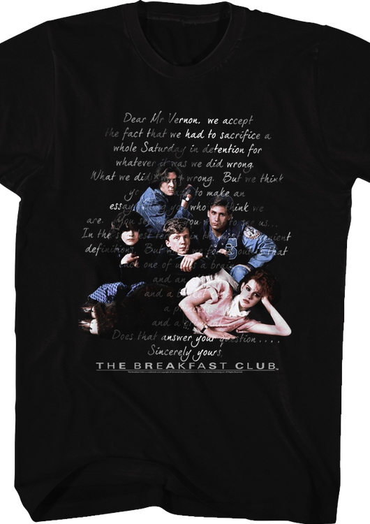 Sincerely Yours Breakfast Club T-Shirt - main product image