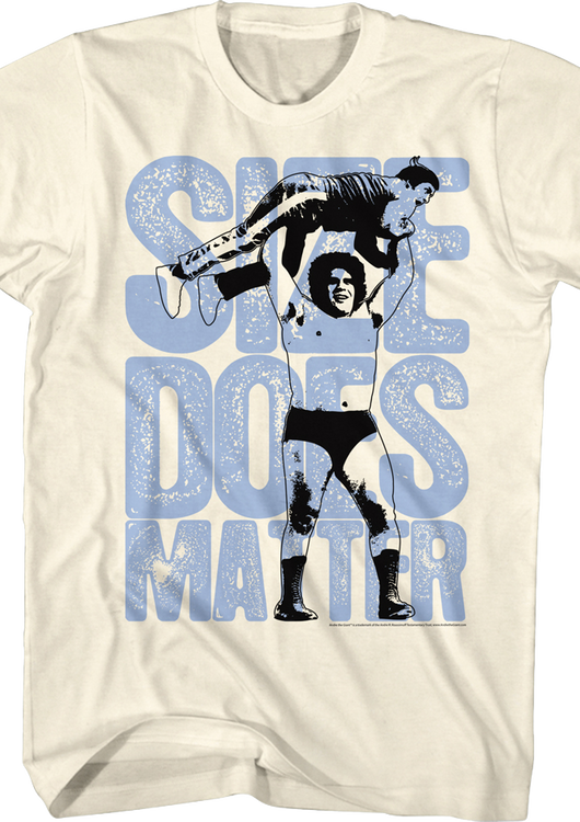 Size Does Matter Andre The Giant T-Shirt - main product image