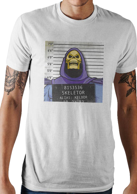 Skeletor Mug Shot Masters of the Universe T-Shirt - main product image