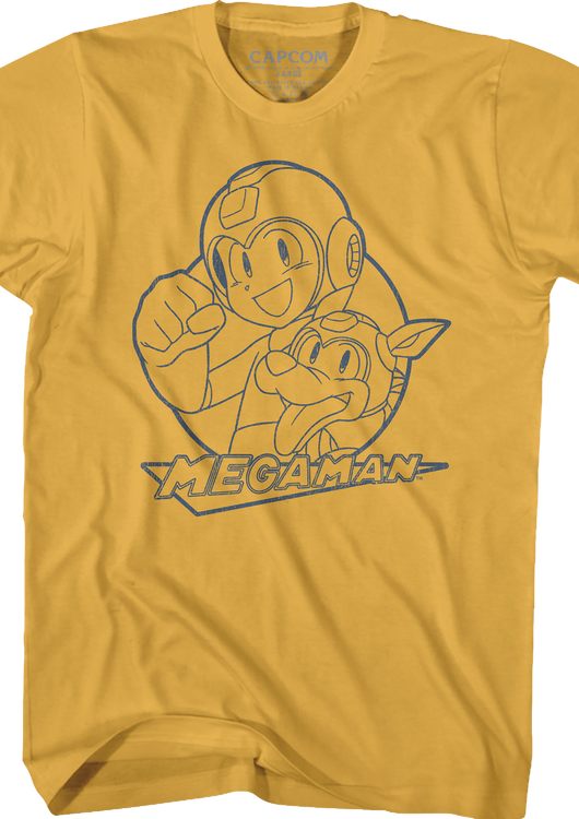 Sketch of Rush and Mega Man T-Shirt - main product image