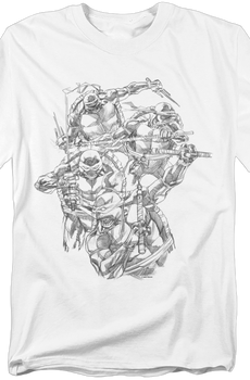 Sketches Teenage Mutant Ninja Turtles T-Shirt