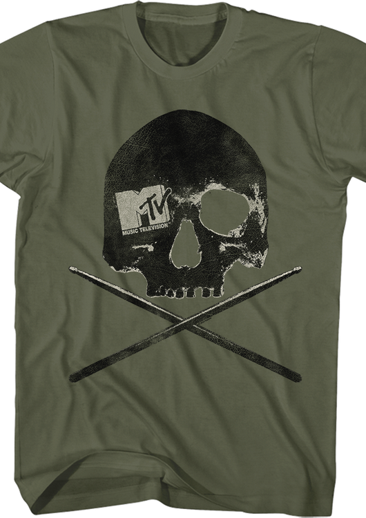 Skull And Drum Sticks MTV Shirt - main product image