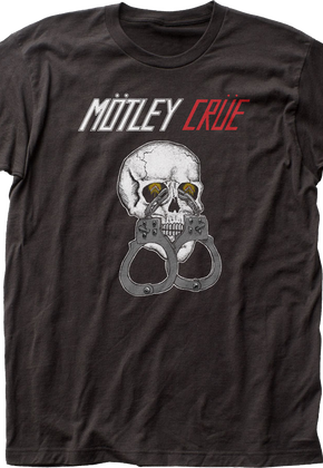 Black Skull And Handcuffs Motley Crue T-Shirt