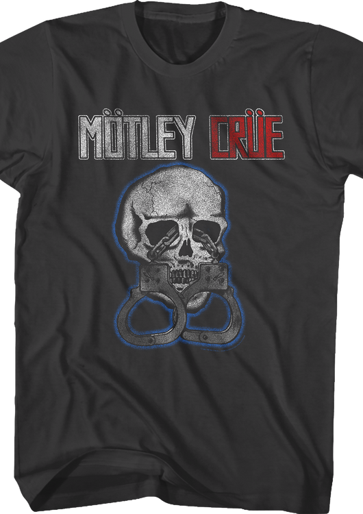 Skull And Handcuffs Motley Crue T-Shirt - main product image