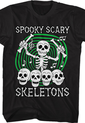 Skull Drummer Spooky Scary Skeletons T-Shirt