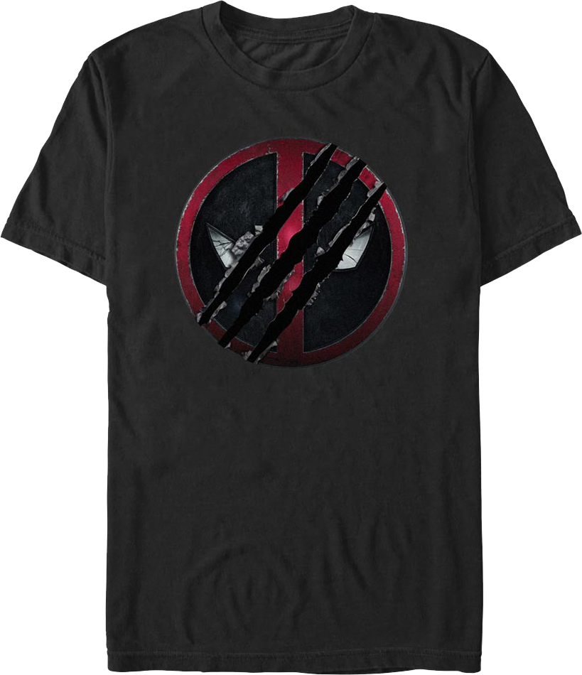 Slashed Logo Deadpool & Wolverine Marvel Comics T-Shirt
