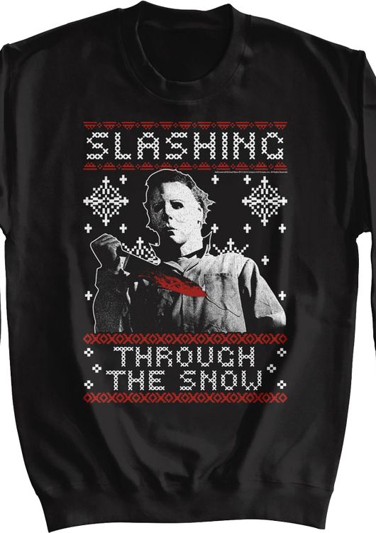 Slashing Through The Snow Halloween Sweatshirt - main product image