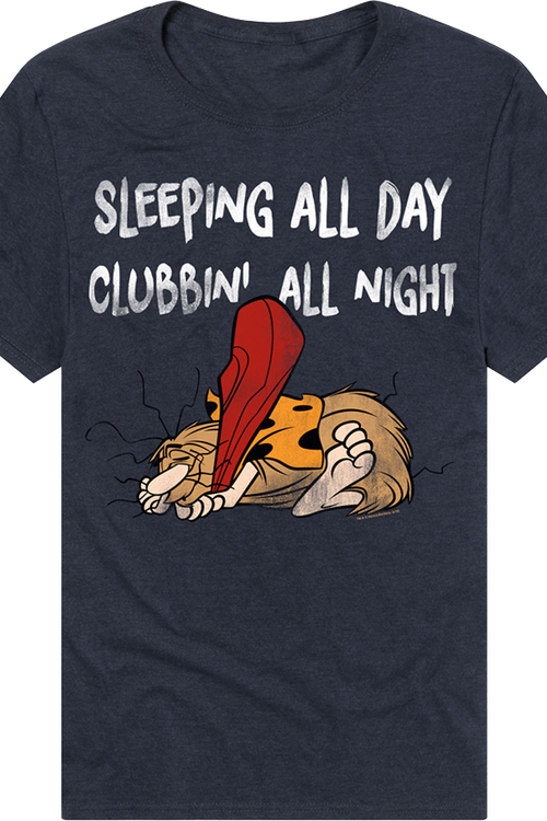 Sleeping All Day Clubbin' All Night Captain Caveman T-Shirtmain product image