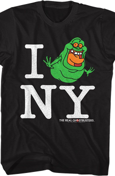 Slimer I Love NY Real Ghostbusters T-Shirt