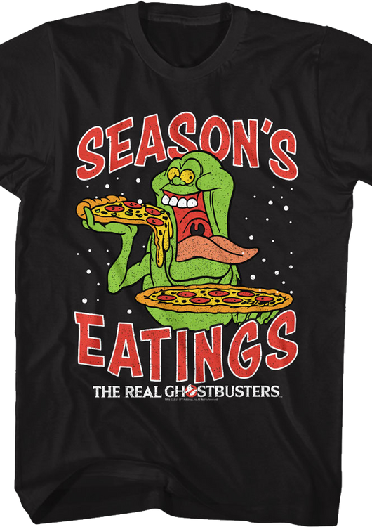 Slimer Season's Eatings Real Ghostbusters T-Shirt - main product image