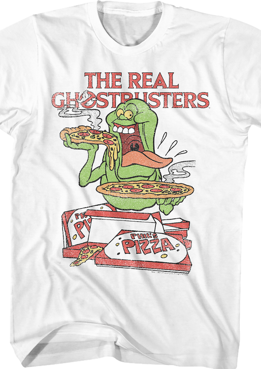 Slimer's Pizza Real Ghostbusters T-Shirt - main product image