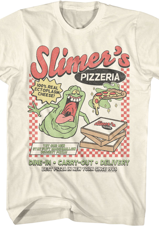 Slimer's Pizzeria Real Ghostbusters T-Shirt - main product image