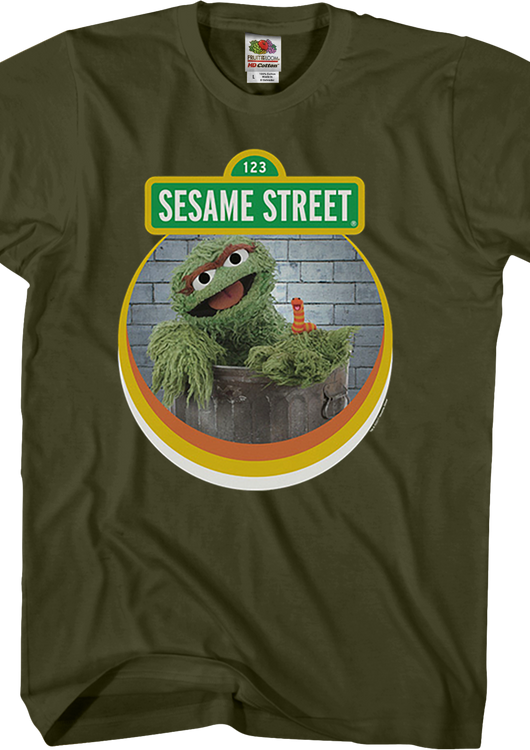 Slimey and Oscar The Grouch Sesame Street T-Shirt - main product image
