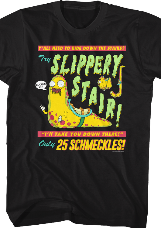 Slippery Stair Rick and Morty T-Shirt - main product image