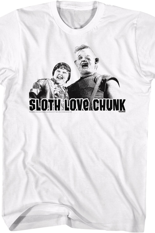 Sloth Love Chunk Goonies T-Shirt - main product image