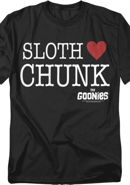 Sloth Loves Chunk Goonies T-Shirt - main product image